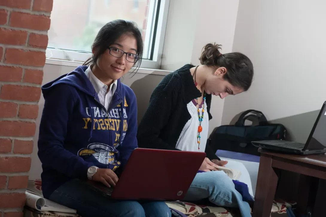 ACCESS students working on their computers